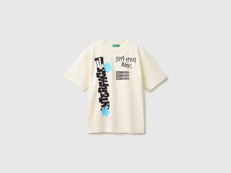 T-shirt con stampa fronte e retro
