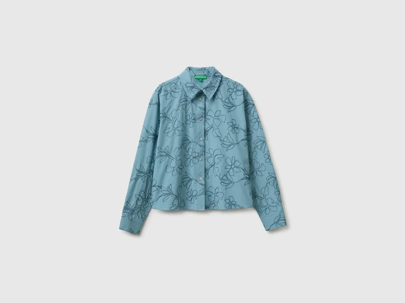 Camicia ricamata 100% cotone