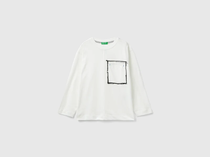 T-shirt con taschino in cotone bio