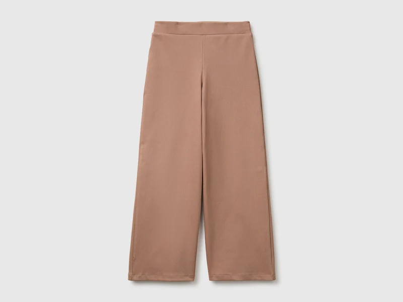 Pantaloni ampi in cotone stretch