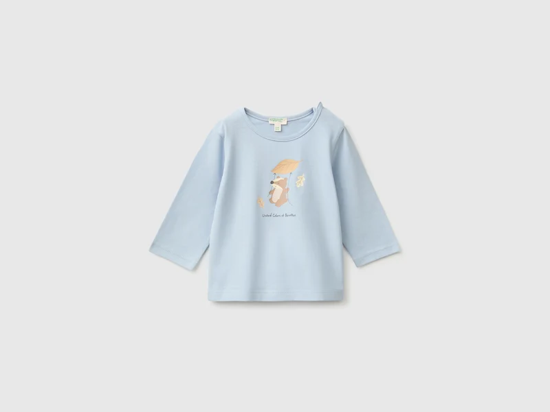 T-shirt con stampa in cotone bio