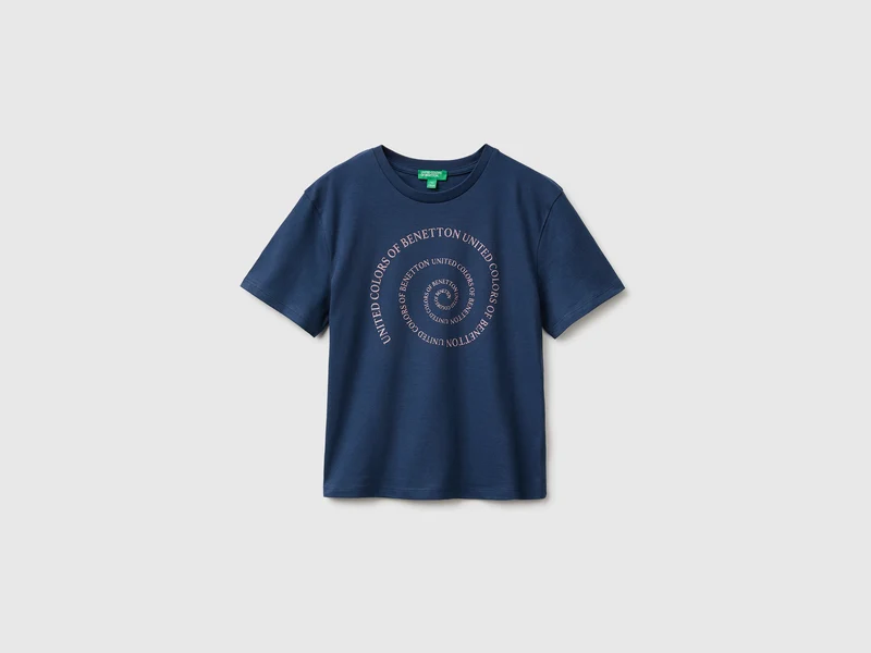 T-shirt con stampa glitter