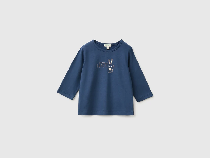 T-shirt con stampa in cotone bio