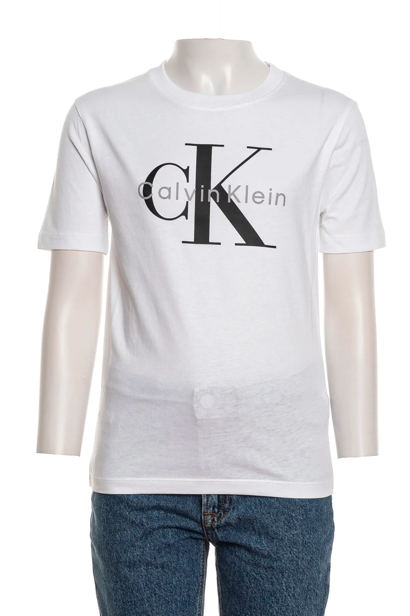 T Shirt Calvin Klein Ck Mono Lg J Da Bambino Bianca