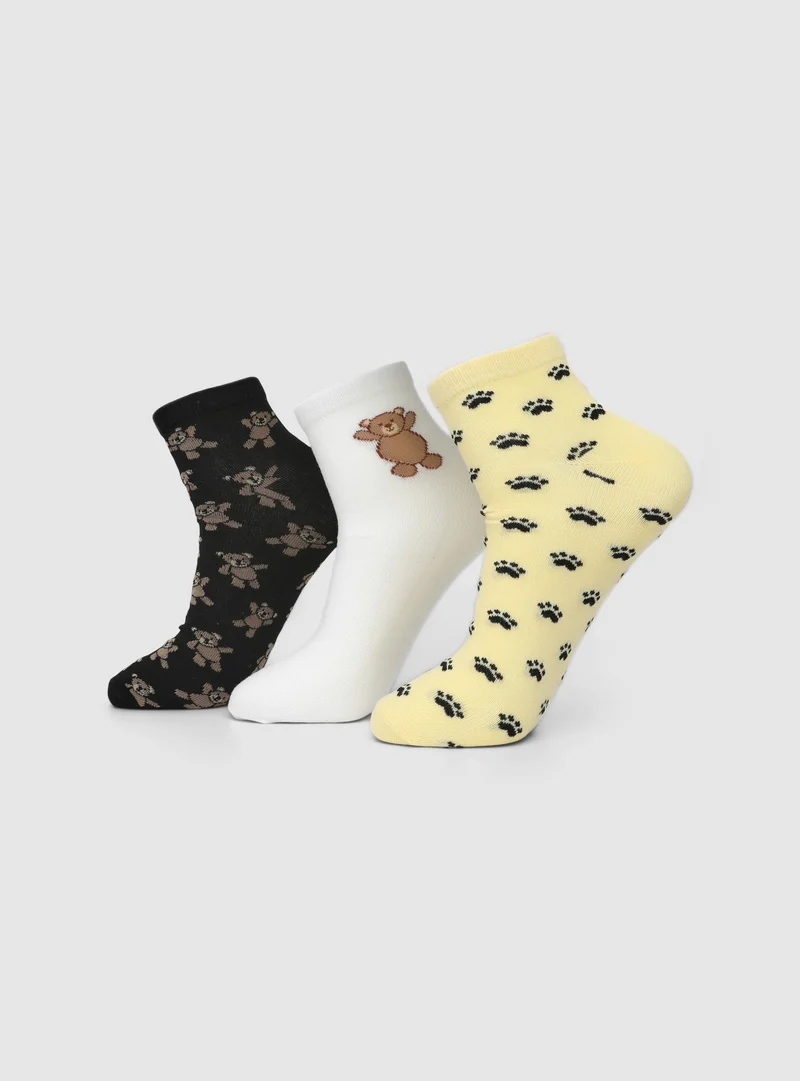Pack 3 calze fantasia animaletti