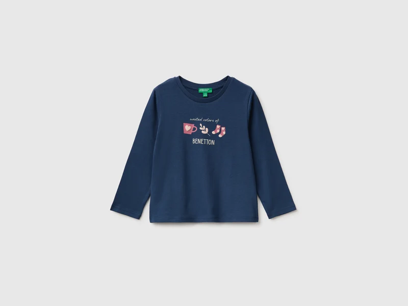 T-shirt con stampa effetto rigonfio