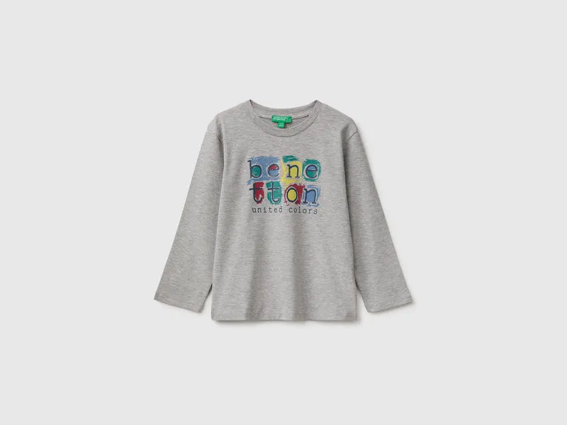 T-shirt manica lunga con stampa