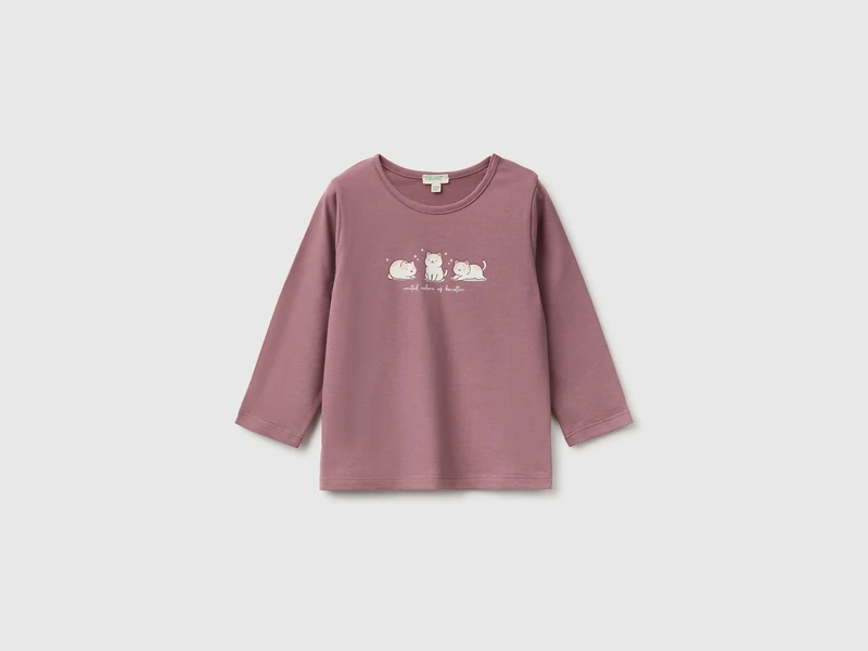 T-shirt con stampa in cotone bio