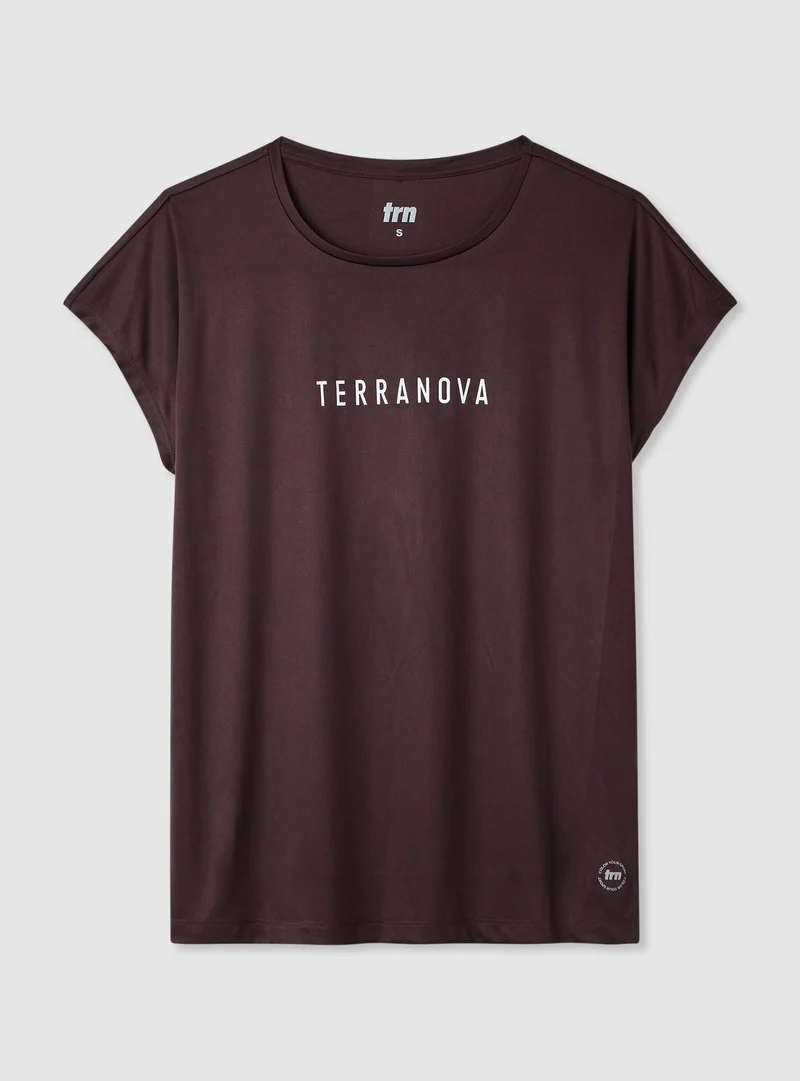 T-shirt ampia con stampa logo