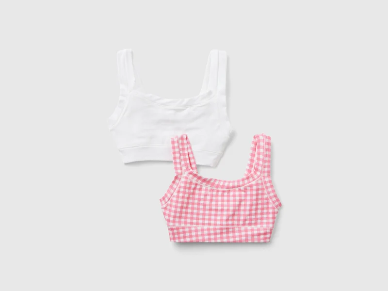 Due brassiere in cotone bio super stretch