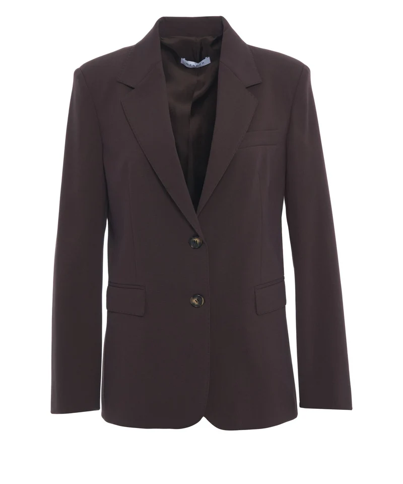 Blazer monopetto con revers a dente