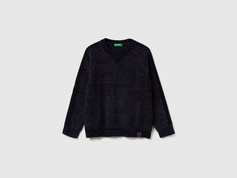 Maglia girocollo in ciniglia