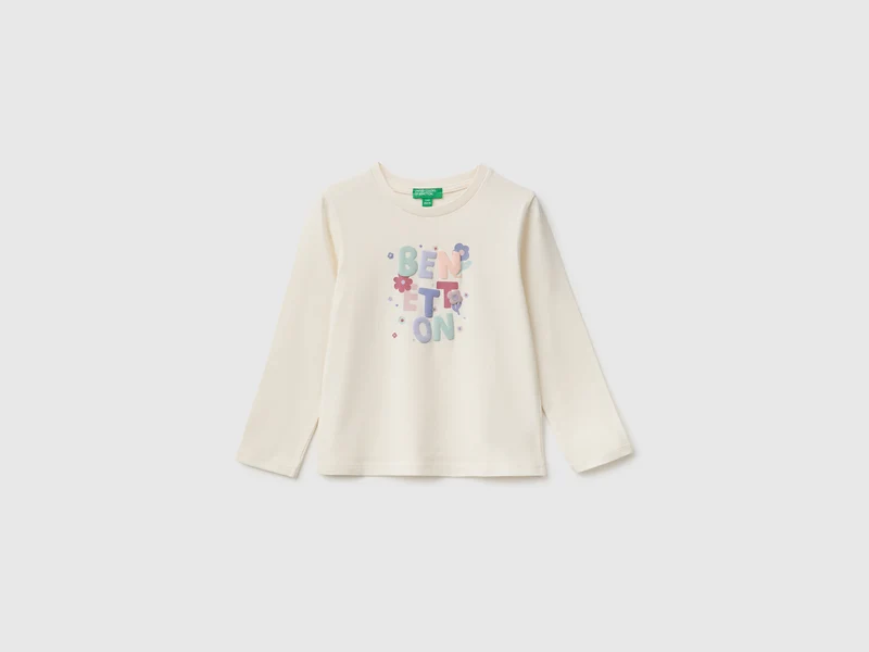 T-shirt con stampa effetto rigonfio