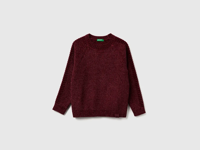 Maglia girocollo in ciniglia