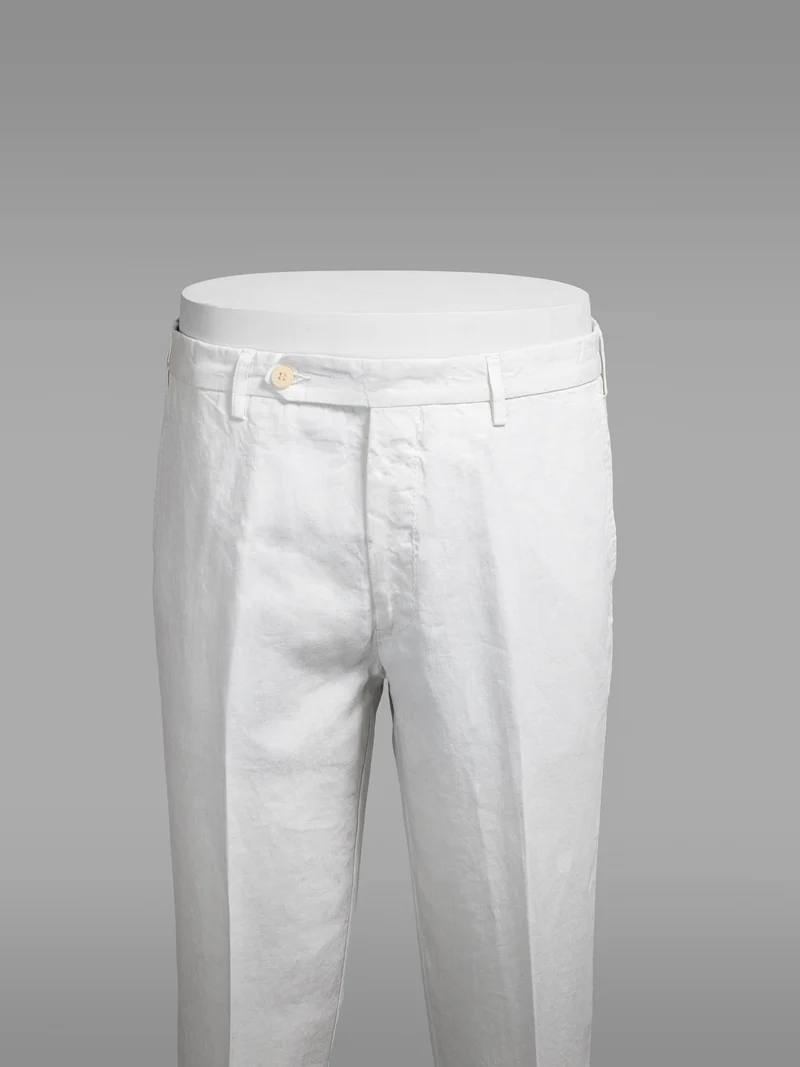 White linen sport trousers
