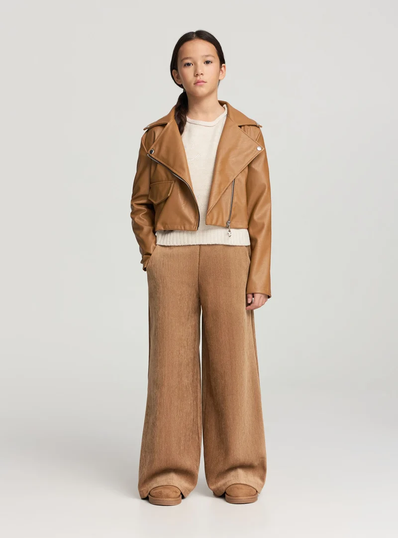 Chiodo crop similpelle