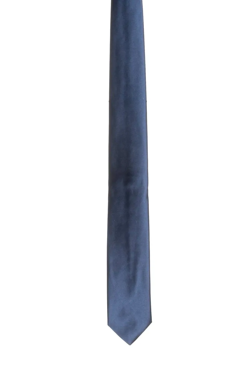 Cravatta Andrea Franceschi Raso Silk 7,5 Da Uomo Blu Zaffiro In Seta