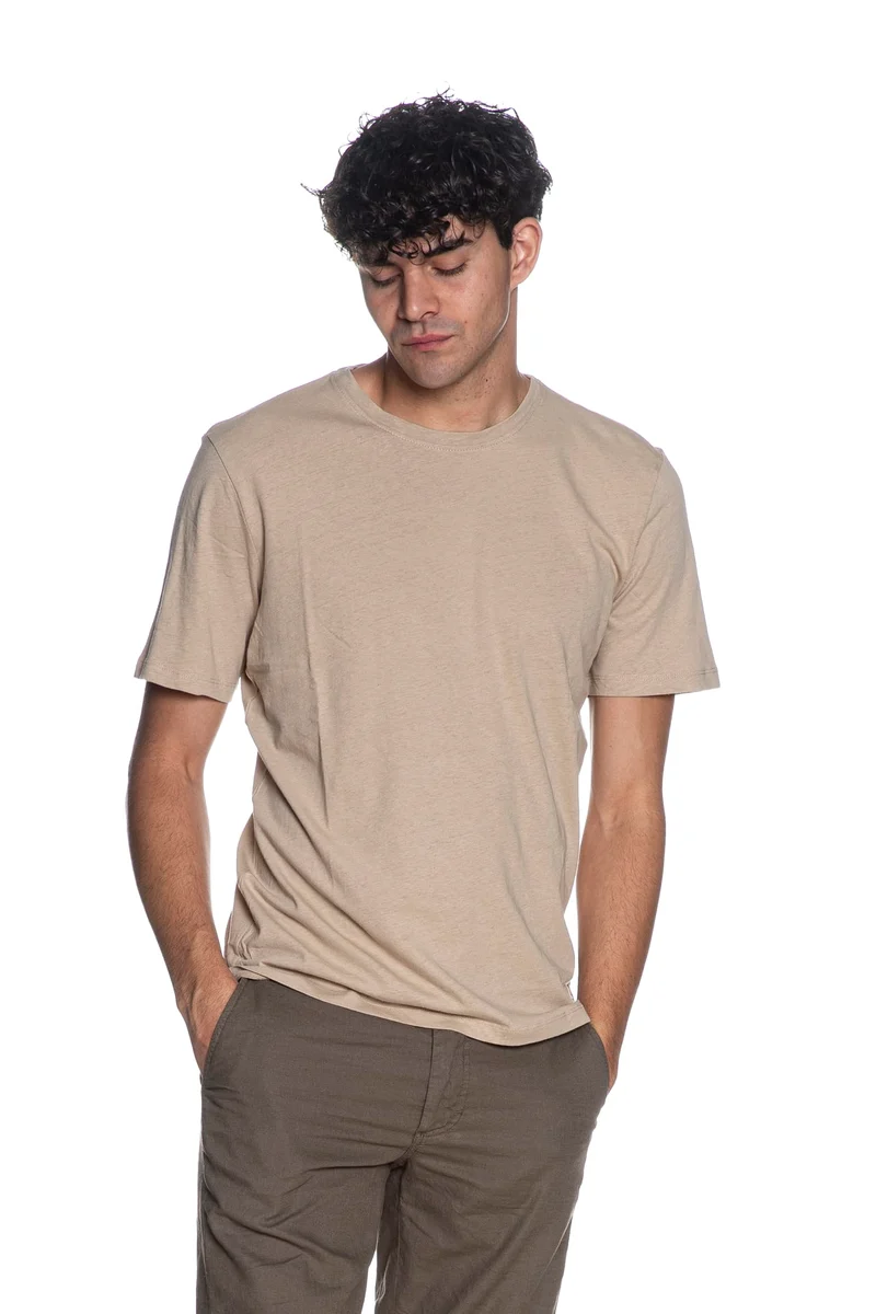 T Shirt Yes Zee Natural Feeling Da Uomo Beige