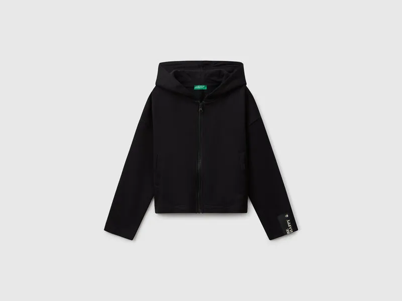 Felpa con zip e cappuccio