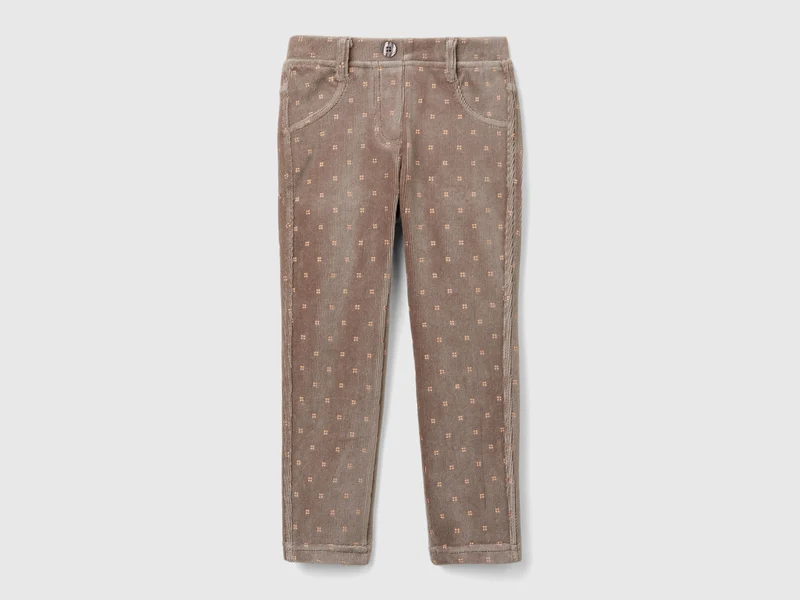 Pantaloni slim fit in ciniglia