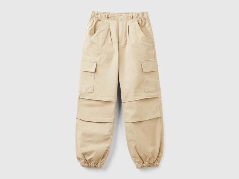 Pantaloni cargo in cotone stretch