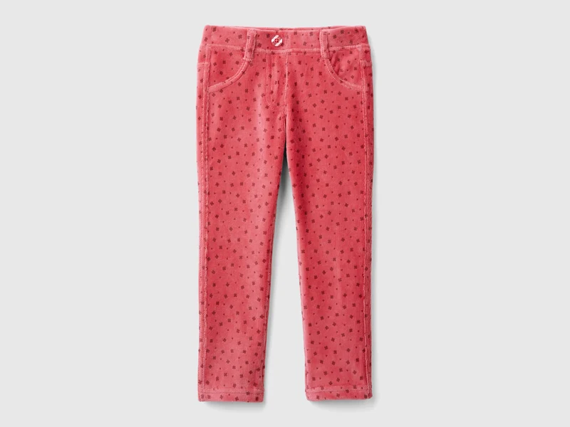Pantaloni slim fit in ciniglia