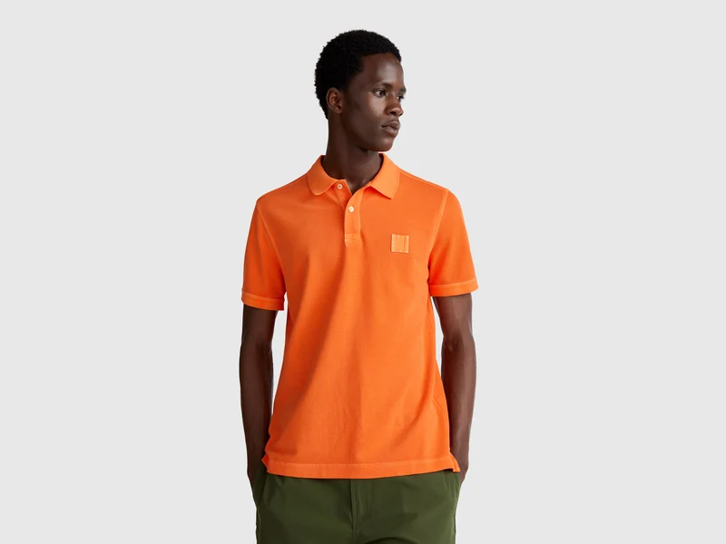 Polo arancione regular fit