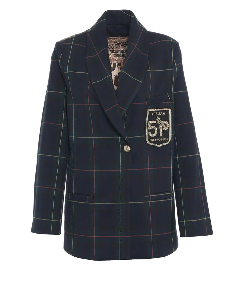 Blazer con patch logo