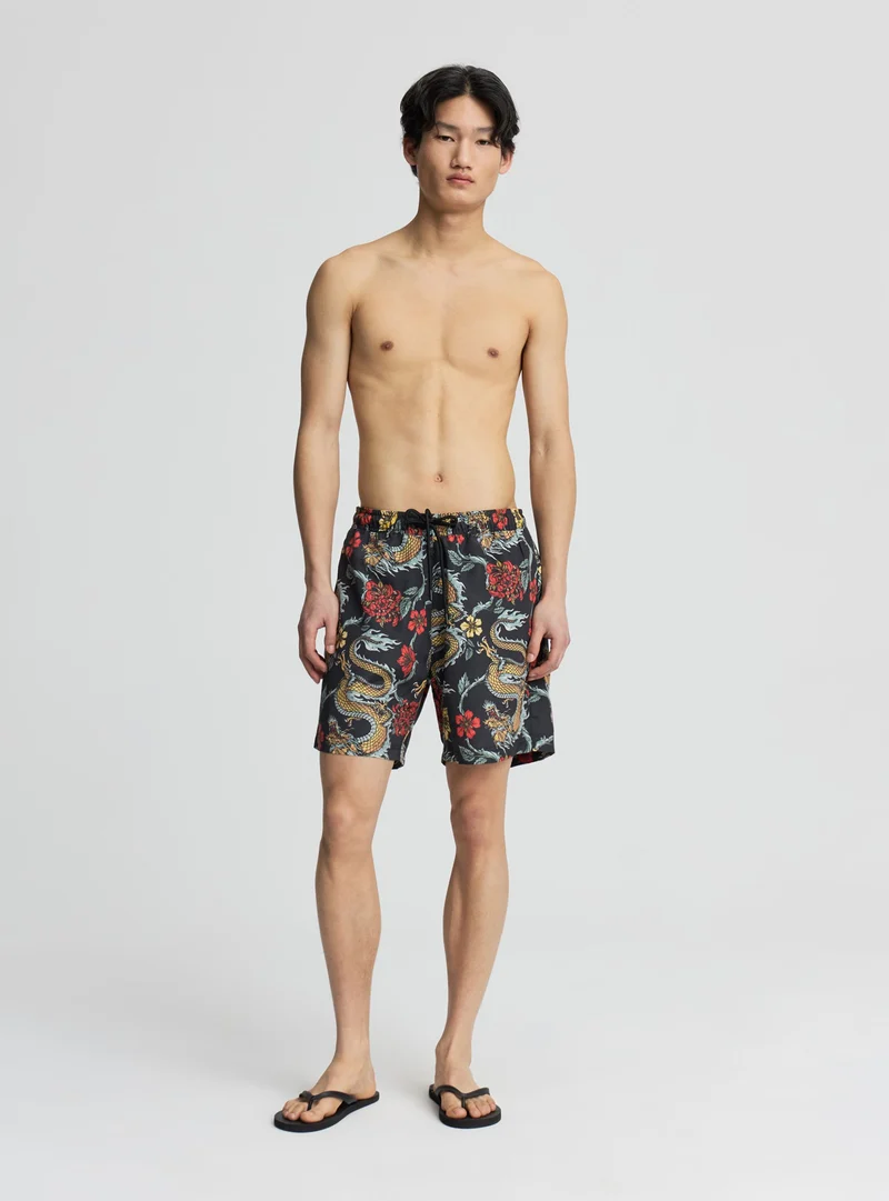 Costume bermuda con stampa all over