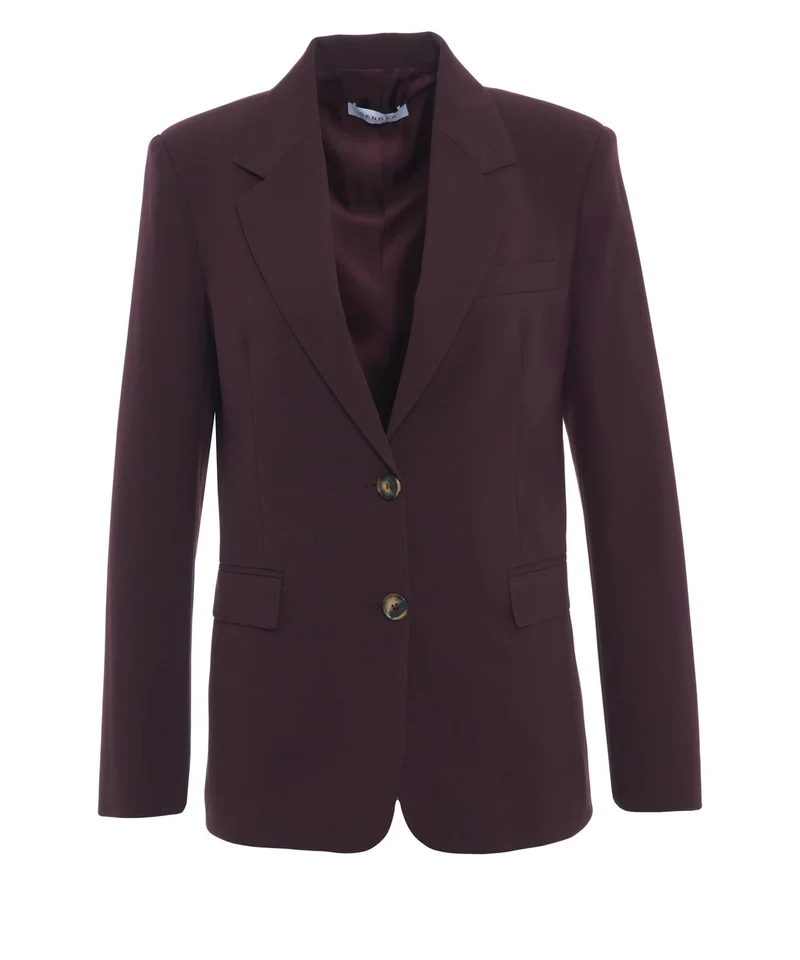 Blazer monopetto con revers a dente