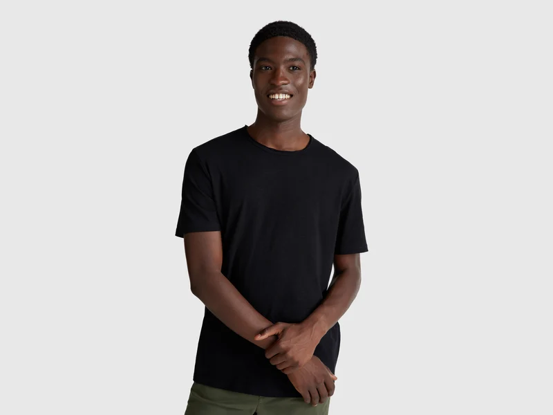 T-shirt in cotone fiammato