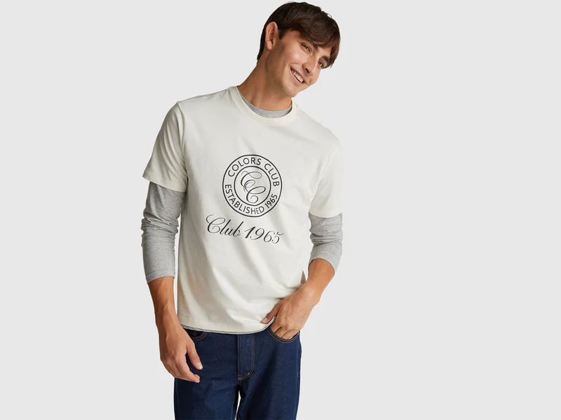 T-shirt in cotone con logo