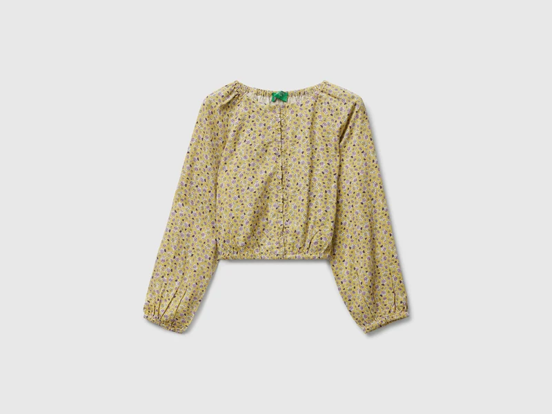 Blusa fluida a fiori
