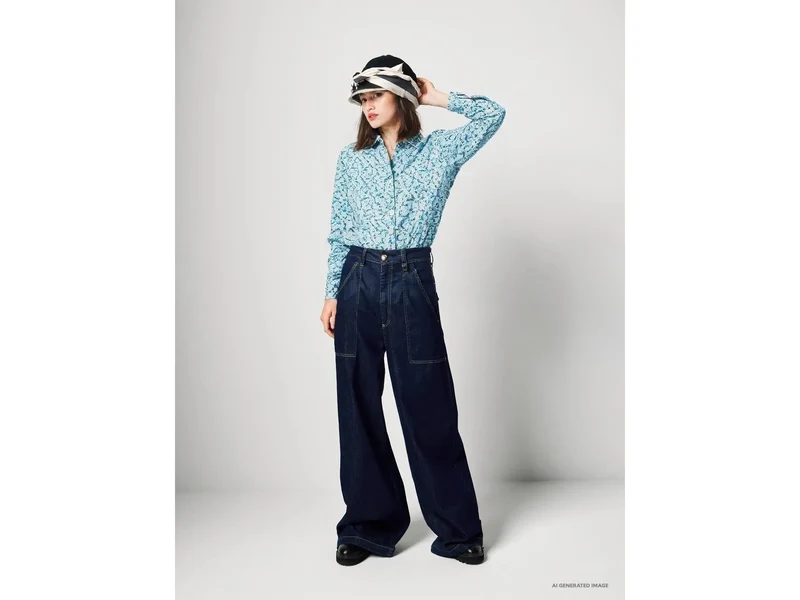 Camicia fantasia in cotone leggero