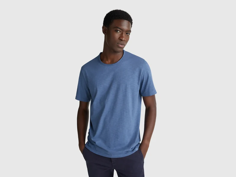 T-shirt in cotone fiammato