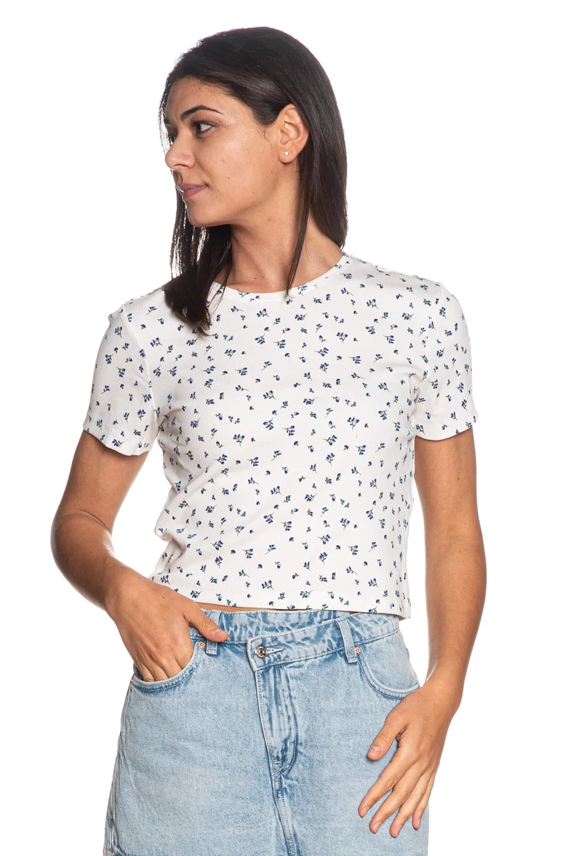 T Shirt Only Fenja Da Donna Panna Fantasia Celeste