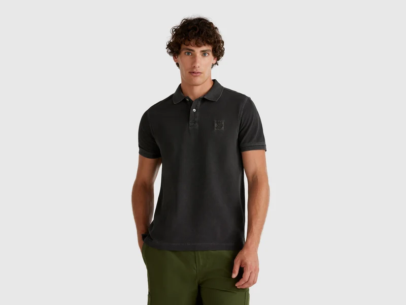Polo grigio scuro regular fit