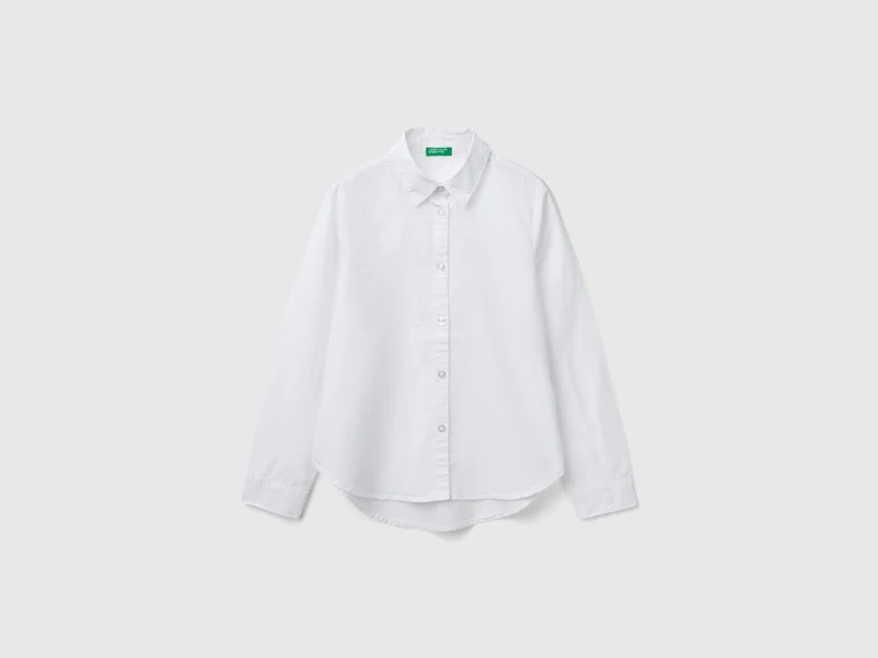 Camicia bianca in puro cotone