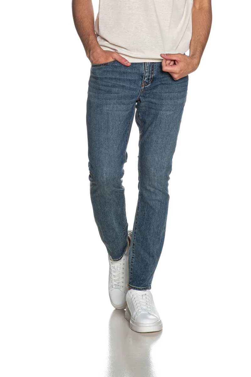 Jeans Armani Exchange Pkts Sl Stitch Da Uomo Denim Blu Medio Chiaro