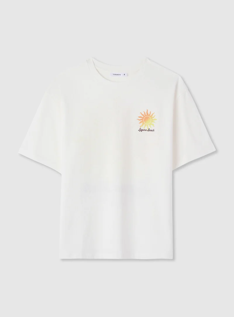 T-shirt ampia con stampa Laguna Beach