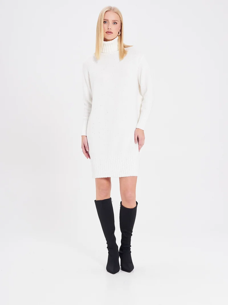 Abito in Maglia Bianco