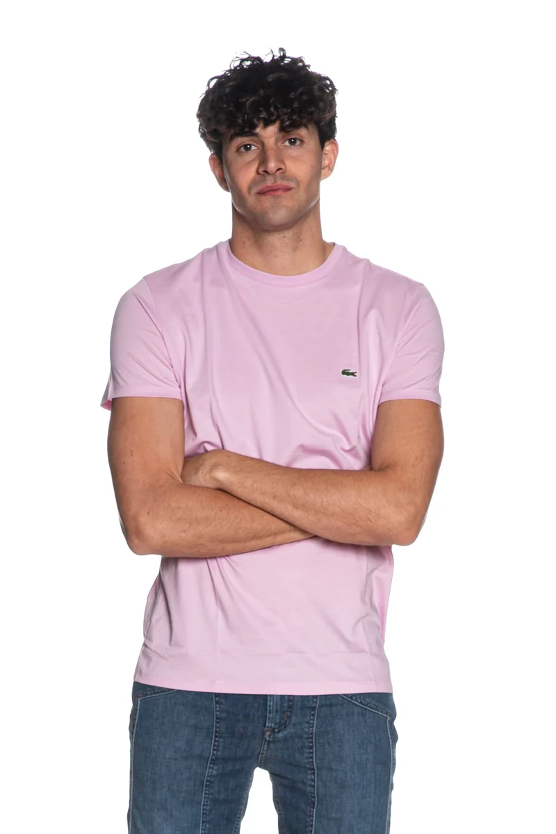 T Shirt Lacoste Th6709 Da Uomo Rosa