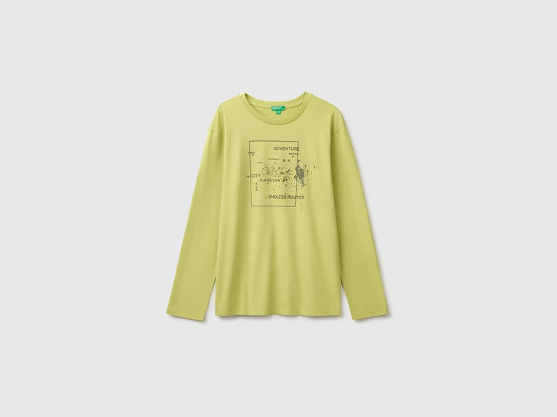 T-shirt con stampa 100% cotone bio
