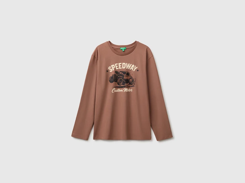 T-shirt con stampa 100% cotone bio
