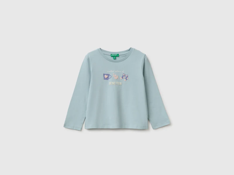 T-shirt con stampa effetto rigonfio