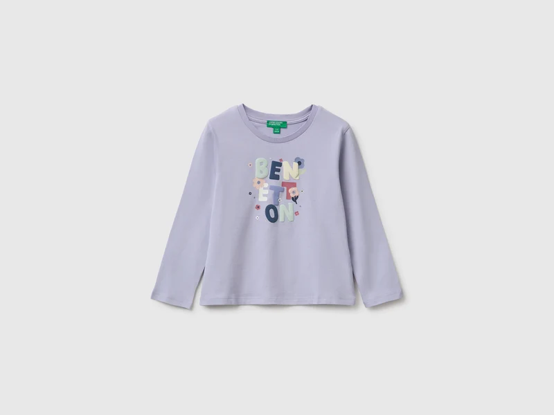 T-shirt con stampa effetto rigonfio