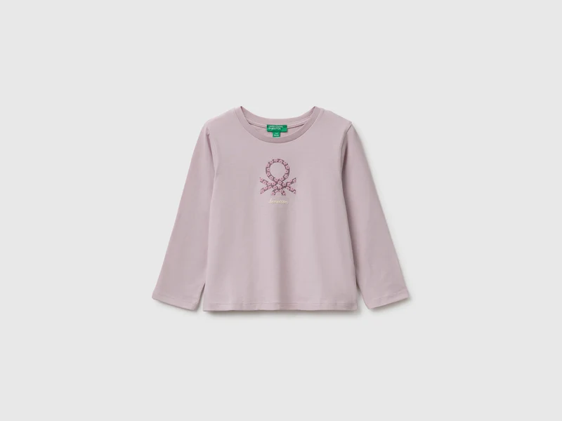 T-shirt con stampa effetto rigonfio