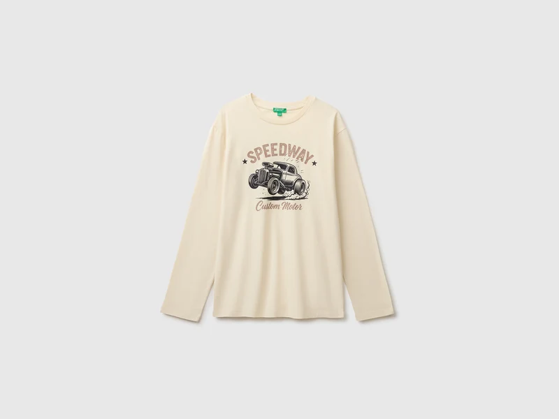T-shirt con stampa 100% cotone bio