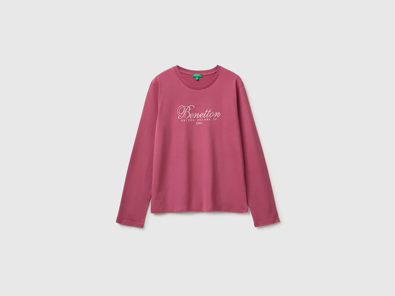 T-shirt a manica lunga con ricamo