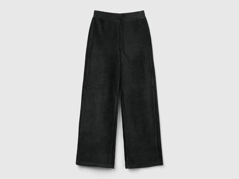 Pantaloni ampi in ciniglia